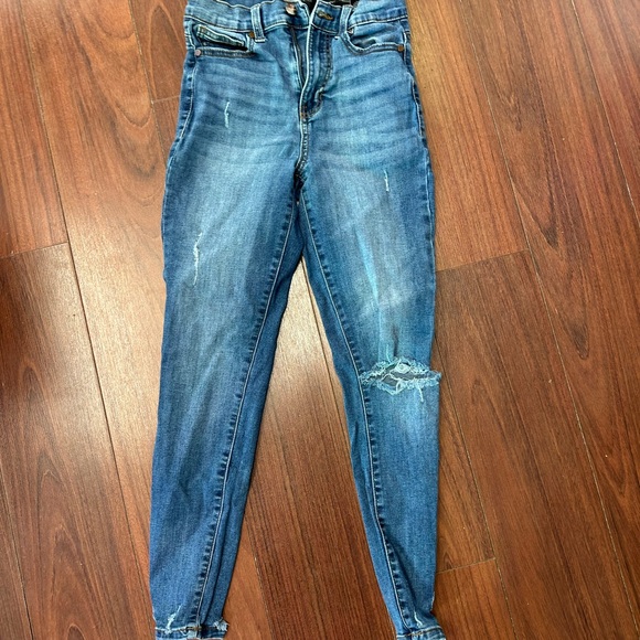 Kendall & Kylie Denim - Kendall & Kylie Blue Distressed Skinny Jeans